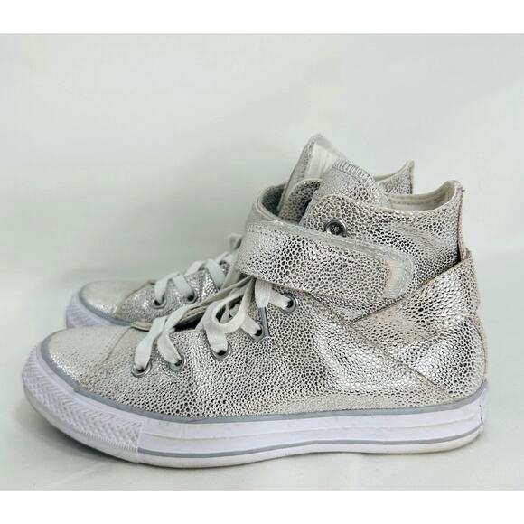 Converse Chuck Taylor All Star Brea High Top Sneakers Silver Size 7 - Picture 4 of 11
